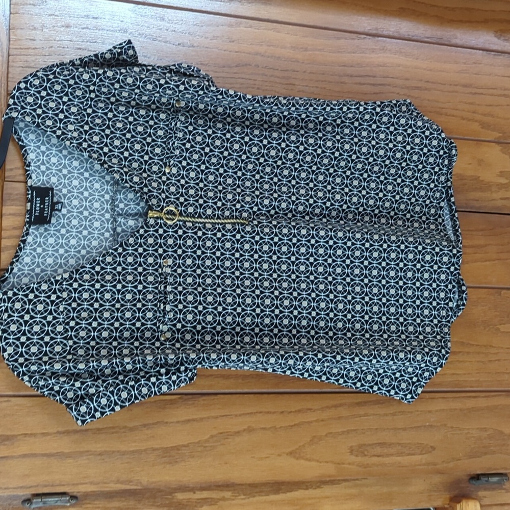 Flower & Feather XL short sleeve top